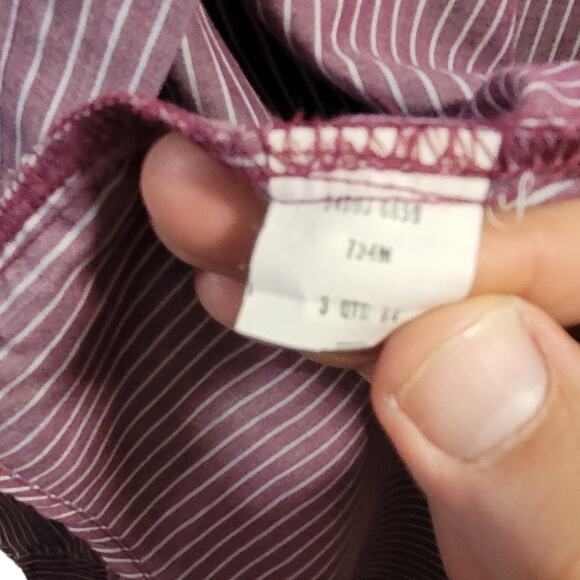 VNTG 1984 Levi’s Burgundy Stripe Button Shirt L Retro Cowboy Rodeo Westerncore - Picture 3 of 9